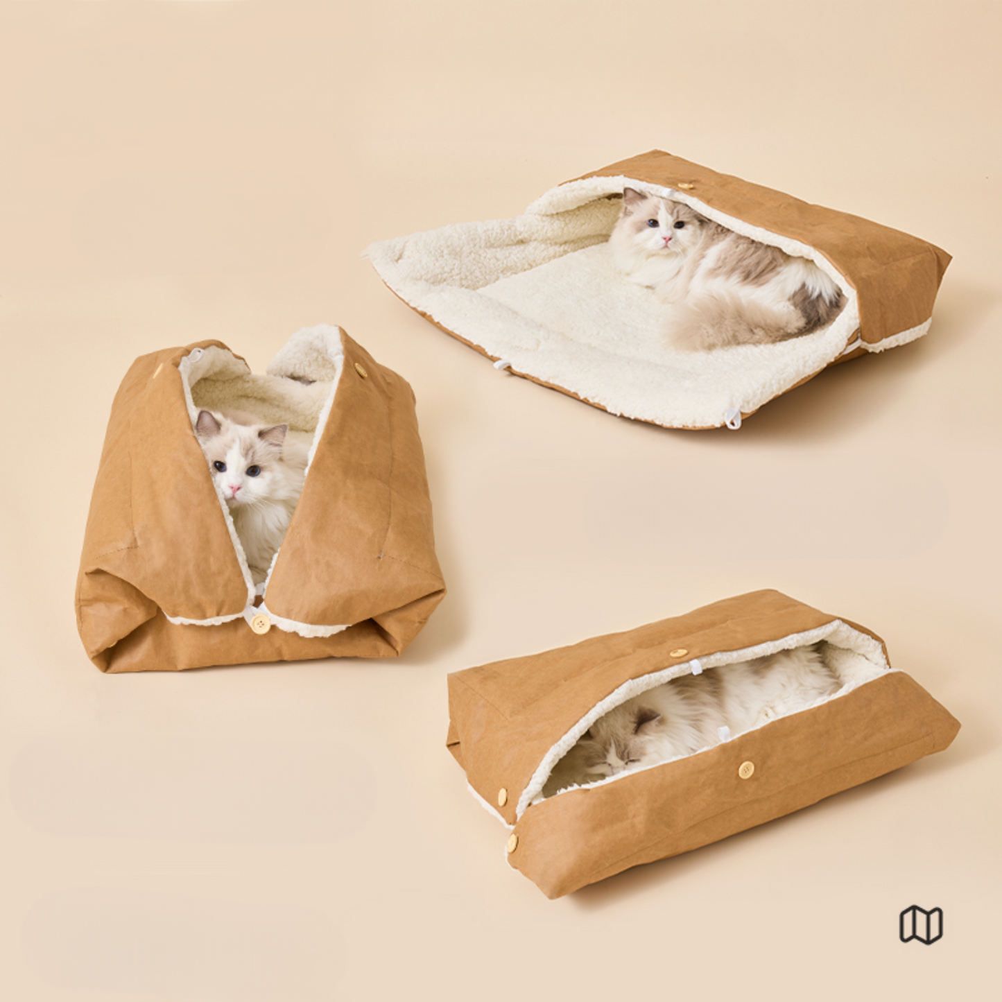 NemuFoldBed™ – Multi-Form Kraft Cat Nest